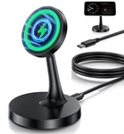 Magnetic Wireless Charger Iphone Stand 15W Fast Black Mag-safe. Fixed Price $15.63.