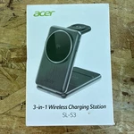 Acer 3-IN-1 Wireless Charging Station W/ Strong Magnetic Alignment, Model: SL-S3. Fixed Price $30.00.