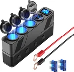 12V 24V Car Charger Socket Splitter With 10FT/3M Cable, Cigarette Lighter. Fixed Price $53.32.