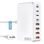 Linboll Usb Charger Block Charging STATION-200W Gan 8-PORT Multiple Devices. Fixed Price $47.47.