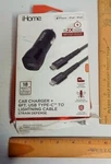 Ihome Car Charger + 6FT Usb Type Fast Cable For Iphone Ipad & Ipod New. Fixed Price $21.69.