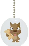 Cute Dog With Bone Animal Solid Ceramic Ceiling Fan Light Lamp Pull. Fixed Price $6.17.