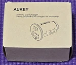Aukey Model: CC-Y11 21W Pd Car Charger Qualcomm Quick 3.0TM Technology. Fixed Price $6.00.