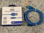 Rhino 6.6' Apple Lightning Charge Usb Cable 1-PK Blue. Fixed Price $14.99.