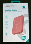 Aukey 10,000 Mah Power Bank Wireless - Pink. Fixed Price $23.99.