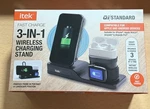 Itek Fast Charge 3-IN-1 Qi Wireless Charging Stand Devices At Once, New. Fixed Price $26.00.
