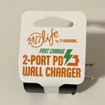 24/7 Life By 7-ELEVEN Fast 2-PORT Wall Charger White. Fixed Price $8.99.