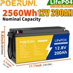 12V 200AH LIFEPO4 Lithium Battery Deep Cycle Built-in Bms For Solar Rv Off-grid. Fixed Price $197.29.