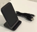 Nomad Base Station Stand Wireless Charger Black Leather Qi-compatible. Fixed Price $45.00.
