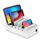 Charging Station For Multiple Devices (white) Wood Organizer, Desk Doc.... Fixed Price $38.77.