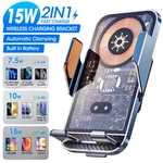 Wireless Car Charger Mount Auto Clamping, 15W Fast Charging Phone Holder. Fixed Price $18.99.