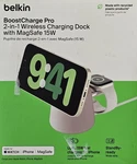 Belkin Boostcharge Pro 2-IN-1 Wireless Charging Dock With Magsafe 15W Sand. Fixed Price $60.00.