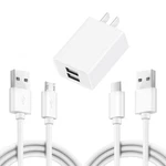 Dual Usb Charger Adapter Type & Micro Cable For Verizon Lg V30 H931 H932 VS996. Fixed Price $24.93.