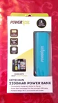 Poportable Charging Keychain 2200MAH Bank By Powerxcel Power-up Anywhere. Fixed Price $14.95.