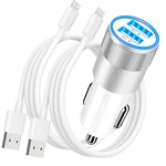 Mfi Certified Iphone Car Charger Fast Charging, Rombica 4.8A Frosted Silver. Fixed Price $15.90.