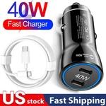 40W Fast Charging Double Usb-c Car Charger For Samsung Iphone Android Cell. Fixed Price $11.99.