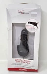 New Black Verizon Universal Vehicle Charger With Usb Port - MICRDUALVPC1. Fixed Price $8.00.