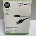 Belkin BKNF8J023BT2MB Lightning Usb Sync Cable, Black, 4 Feet. Fixed Price $19.99.