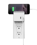 Aluratek Ac 2-PORT Usb Charging Wall Plate W/2 Outlet White AUWCS02FS. Fixed Price $11.69.