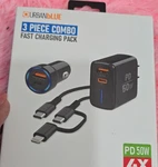 Urban Blue 3 Piece Fast Dual Usb Wall & Car Charger 50W 4FT Cable. Fixed Price $10.99.