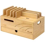 Homde Natural Bamboo Charging Station Rack For Multiple Devices Cable Cord Ma.... Fixed Price $47.10.