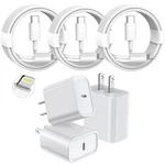 3 Pack Fast Charger Iphone, Apple Mfi Certified 6FT Charg.... Fixed Price $37.59.