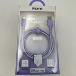 Ihome 4FT. Iphone - Ipad Fabric Braided Lightning Cable Purple Durable. Fixed Price $12.99.
