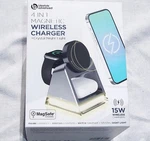 4 Wireless Charging Station Adjust Night Light 15W Magsafe Compatible. Fixed Price $10.49.