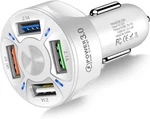 White Car Charger Adapter 4 Ports Usb Fast Charging Electronic Devices. Fixed Price $25.00.