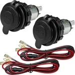 (2 Pcs) 12V Car Cigarette Lighter Socket Waterproof Dc Power Outlet Replacement. Fixed Price $12.34.