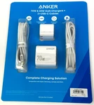 Anker 70W & 30W Gan Wall Chargers Bundle Foldable Plugs + 2 6FT Usb C-c Cables. Fixed Price $42.49.