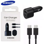 Original New Samsung 45W 2 Ports Super Fast Charging Dual Car Charger With Cable. Fixed Price $7.49.