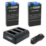 Wasabi Power Battery (2-PACK) And Triple Charger For Gopro Max, ACDBD-001,. Fixed Price $24.99.