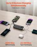 Portable Charger, With Built-in Cables, 10000 Mah Travel Battery Pack, 6 Outputs. Fixed Price $43.12.