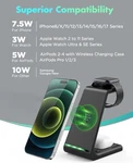 Labjob 1 Wireless Charging Station For Iphone, Watch, Airpods T3 - Black. Fixed Price $37.23.