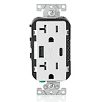 Leviton T5833-W Duplex Receptacle/outlet & Usb Charger 20A 125V Nema 5-20R. Fixed Price $59.83.