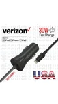 Verizon Car Charger 30W Usb Cable. Fixed Price $9.50.