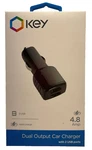 Key PCUU40008GLK 4.8 Amp Dual Output Car Charger W/ 2 Usb Ports - Black. Fixed Price $8.09.