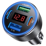 Car Charger Usb Fast Charge, 4 Port 78W Metal Phone With Voltme.... Fixed Price $25.86.