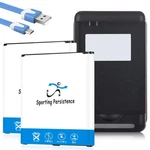 Upgraded 2X 3700MAH Battery Wall Charger Cable F Samsung Galaxy Top SM-J337V. Fixed Price $62.50.