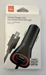 Verizon Vehicle Charger W/ Micro-usb Connection & Led Light MIC34DUALVPC-F. Fixed Price $5.00.