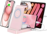 Wireless Charger For Iphone - 5 1 Charging Station Multiple Devices Ap.... Fixed Price $29.99.
