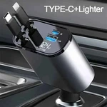 4 In 1 Retractable Car Charger. Fixed Price $39.99.