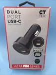New Ct Tek 30W Usb-c Car Charger Dual-port Pd Fast Ultra Pro Black. Fixed Price $22.00.