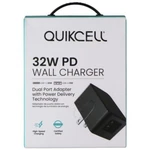Quikcell 32W Dual Port (usb-c & Usb-a) Pd Wall Charger Black. Fixed Price $14.25.