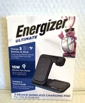 Energizer -3-IN-1 15W Foldable Qi Wireless Fast Charging Stand For Apple Devices. Fixed Price $15.99.