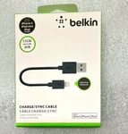 Belkin Charge/sync Cable 15CM/6IN. Fixed Price $17.99.