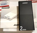Alongza Power Bank 20000MAH Portable Charger, For Digital Products Black Color. Fixed Price $20.00.