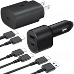 Super Fast Charging Dual Car Charger Wall Cable For Samsung Galaxy S25 24 23 Lot. Fixed Price $15.99.