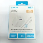 Anker Two-port Charger With Usb-c Cable B2326J21-1. Fixed Price $12.99.